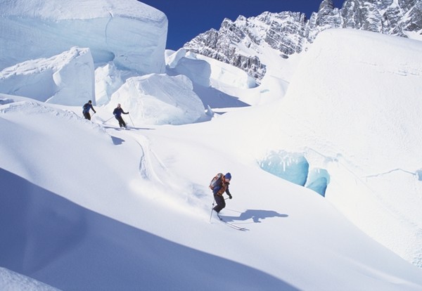 skiing the glacier